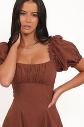 Anora Mini Dress - Cognac